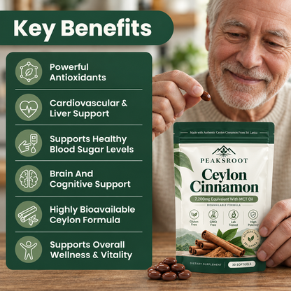 Ceylon Cinnamon 7200mg Equivalent with MCT Oil