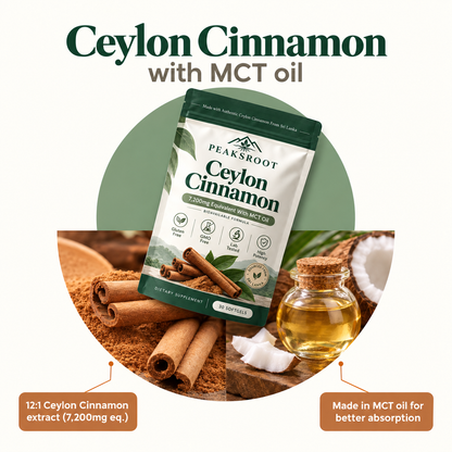 Ceylon Cinnamon 7200mg Equivalent with MCT Oil