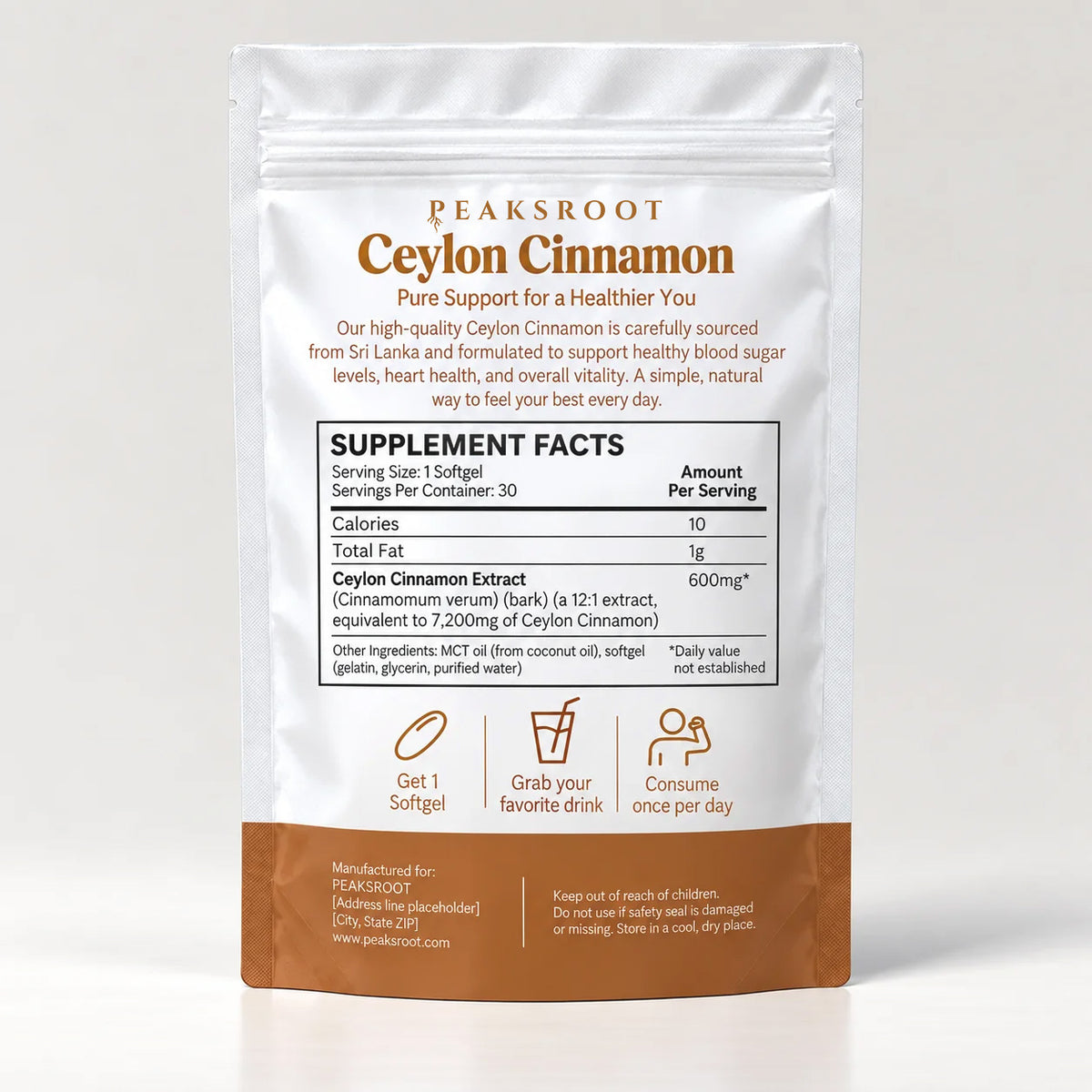 Ceylon Cinnamon 7200mg For Insulin Sensitivity