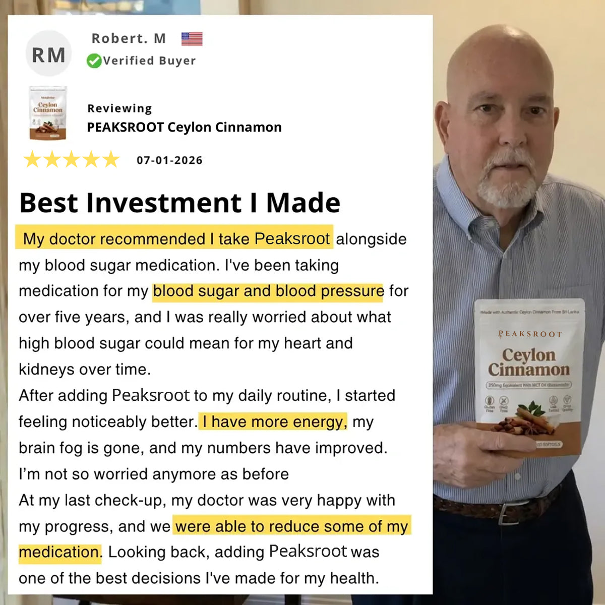 Ceylon Cinnamon 7200mg For Insulin Sensitivity