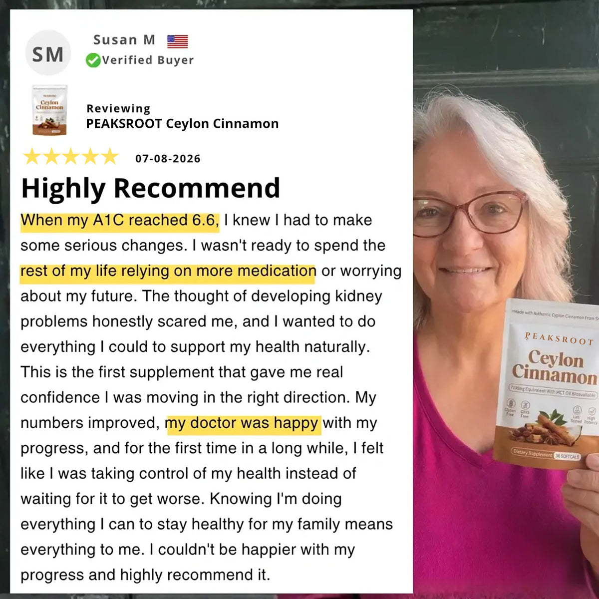 Ceylon Cinnamon 7200mg For Insulin Sensitivity